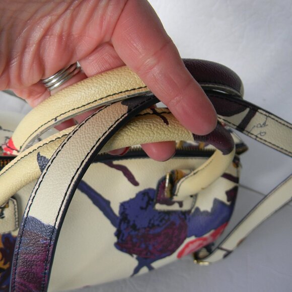 TORY BURCH ROBINSON ALPINE FLORAL SATCHEL CROSSBODY LEATHER BAG - Picture 6 of 9